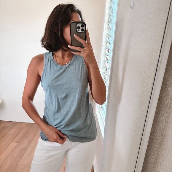 Anthropologie Stateside Jersey Racerback Tank blue size medium - Picture 8 of 8